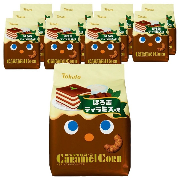 토하토 캐러멜 콘 쌉쌀한 티라미수 맛, 62g, 12개