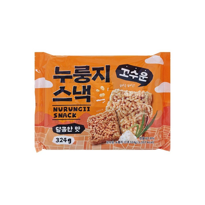 꼬수운 누룽지스낵 달콤한맛, 5개, 324g