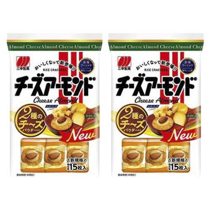 산코세이카 치즈아몬드 쌀과자 15개입, 2개, 65g