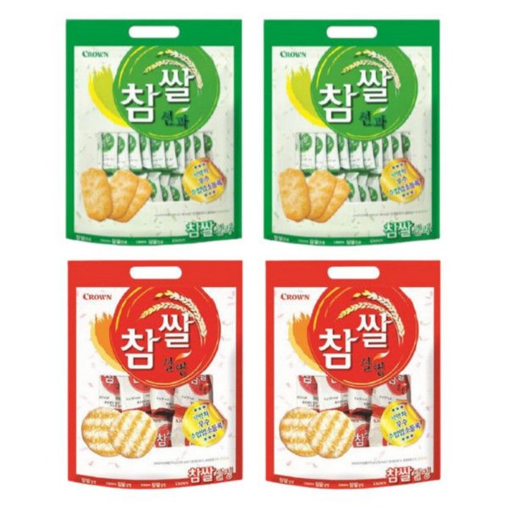 크라운제과 참쌀선과 253g 2개 + 참쌀설병 270g 2개, 1.044kg, 1개