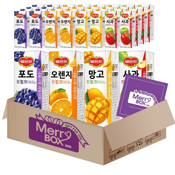 팩음료+메세지카드, 40개, 190ml