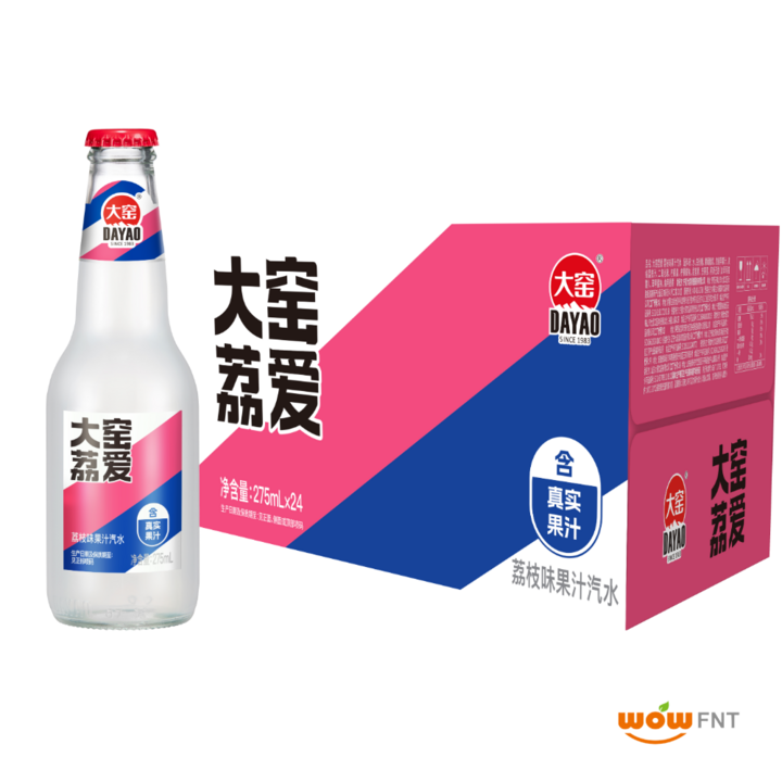 탄산음료 중국음료 따요 리애 추억 사이다 리치맛 과일맛, 24박스, 275ml