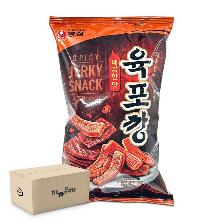농심 육포깡 매콤한맛, 90g, 12개