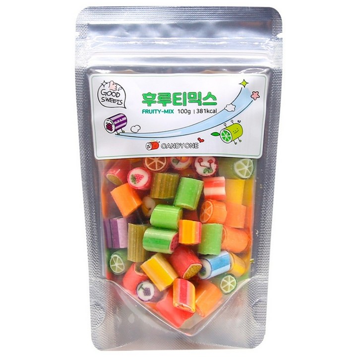 후루티믹스 100g 팩 수제캔디 수제사탕 과일맛사탕, 1개