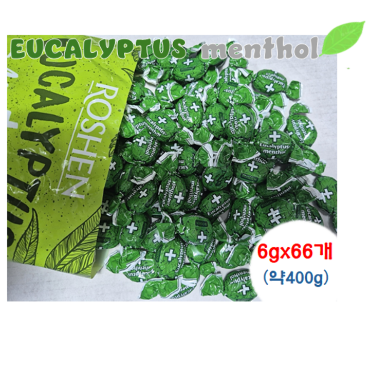 로센 유칼립투스 멘톨캔디 사탕 소분판매, 6g, 66개