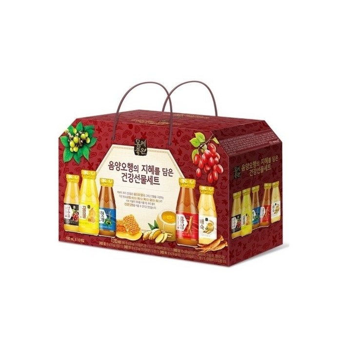 해태htb 몸에좋은 음양오행 건강음료 선물세트, 180ml, 10개