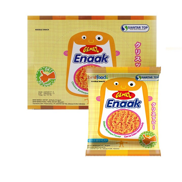 게메즈 에낙 치킨 바베큐맛 30입x2개 라면땅 라면과자, 16g, 240개