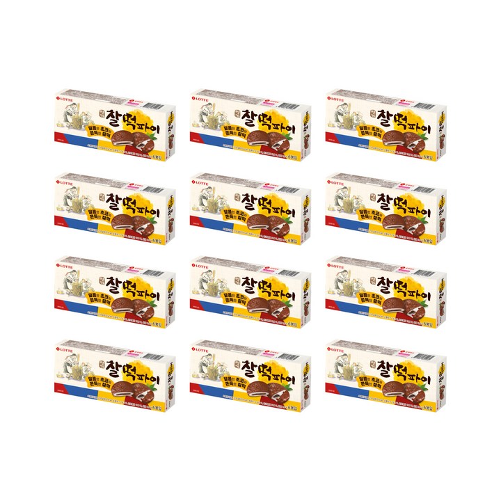 롯데웰푸드 명가 찰떡파이, 210g, 12개
