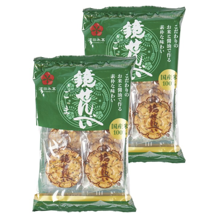 Sakata rice confectionery 카가미 센베이 참깨 10개입, 2개, 110g