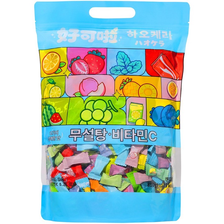 하오케라 무설탕 비타민C 제로슈거 캔디, 1개, 810g