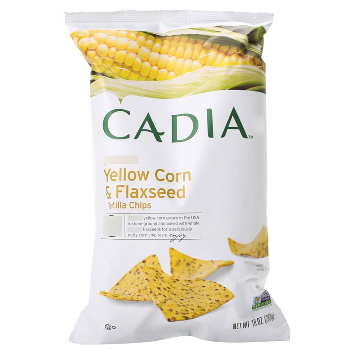Cadia 옐로우 콘 앤 플랙시드 토르티야 칩, 283g, 1개