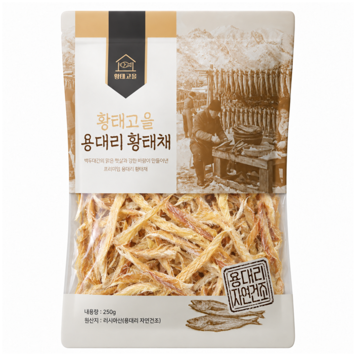 [용대리 자연건조 국내가공] 황태고을 용대리 황태채, 1개, 250g