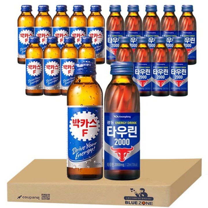 박카스F 120ml x 10병 + 광동 타우린2000 120ml x 10병, 20병