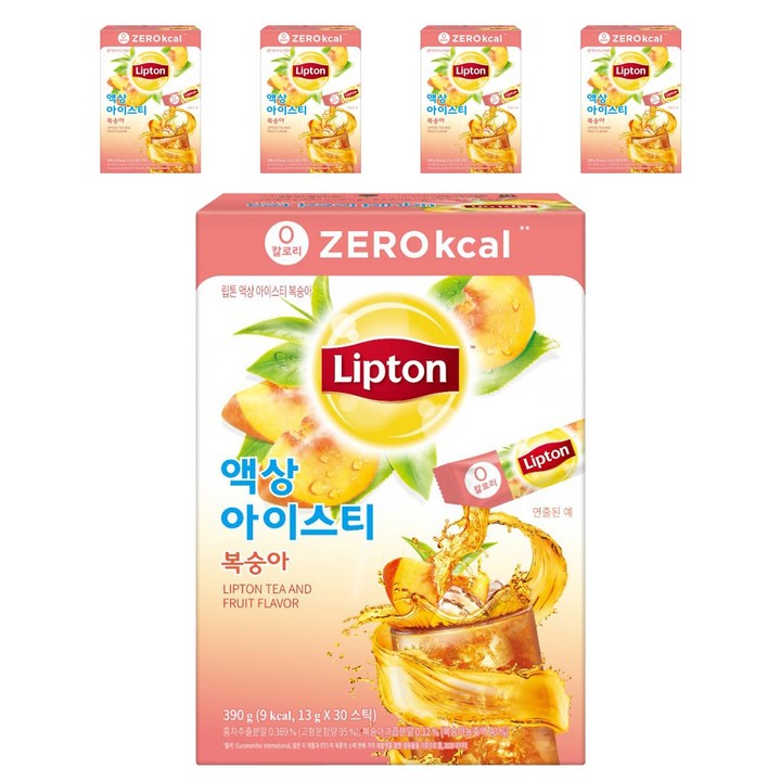 립톤 제로칼로리 액상 아이스티 복숭아, 13g, 30개입, 5개