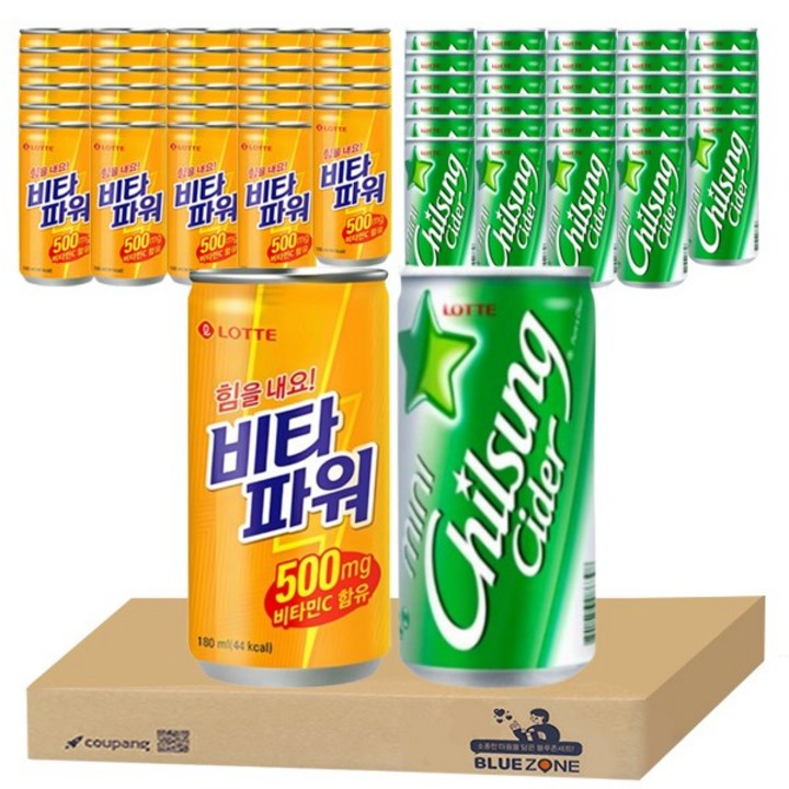 칠성 사이다 190ml x 29개+칠성 비타파워 180ml x 29개 총58개입