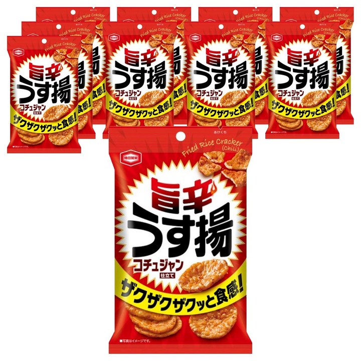 카메다 맛있게 매운 우스아게 고추장맛, 30g, 10개