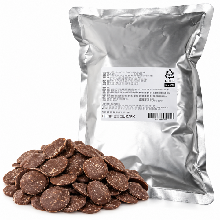 베릴스 코팅 밀크 초콜릿 1kg 컴파운드 코인초콜릿 버릴스, 1개
