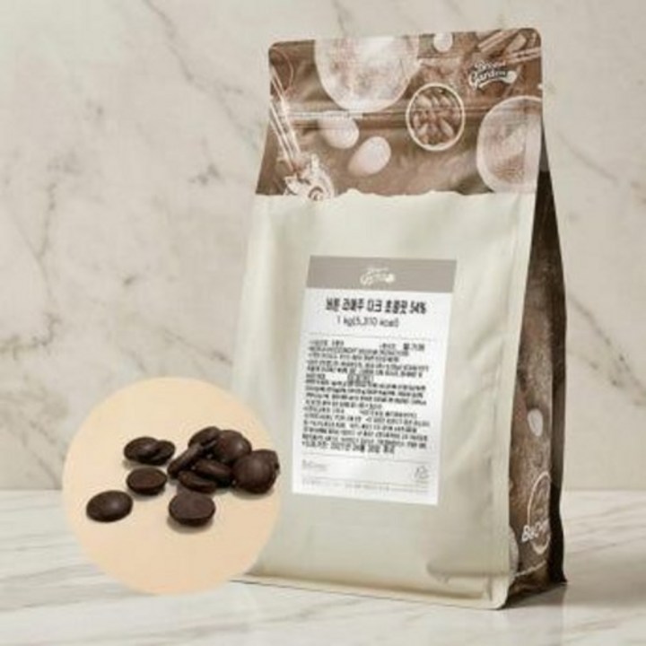 [촉컨셉] 벨기에 프리미엄 다크 54% 커버춰 초콜릿, 1개, 1kg