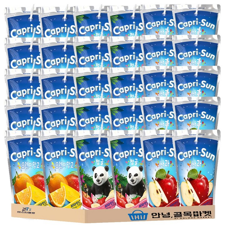 카프리썬 3종 오렌지망고 10개 사과 10개 정글 10개 총 30개, 200ml