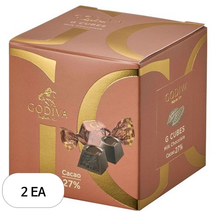 고디바 지큐브 밀크 초콜릿 7p, 56g, 2개