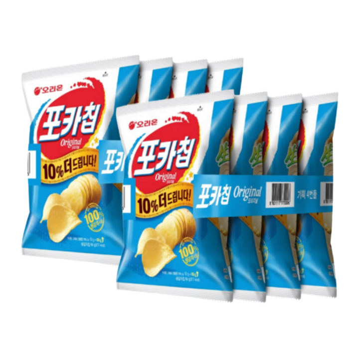 오리온 포카칩 오리지널, 38g, 8개