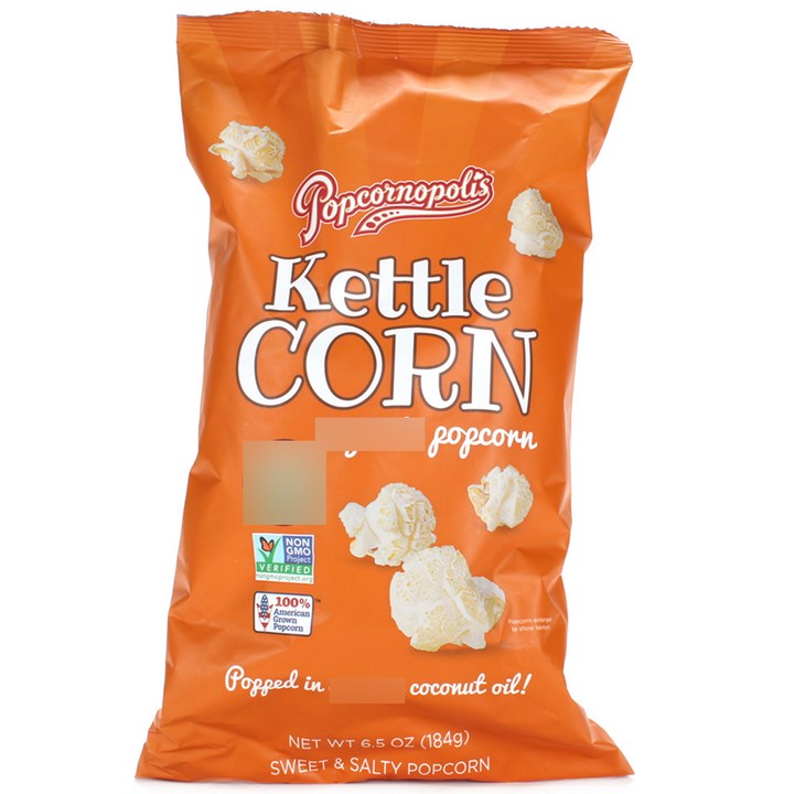 Popcornopolis 케틀 콘 팝콘, 184g, 1개