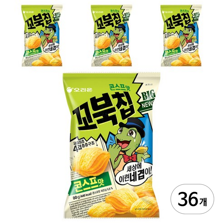 꼬북칩 콘스프맛, 80g, 36개