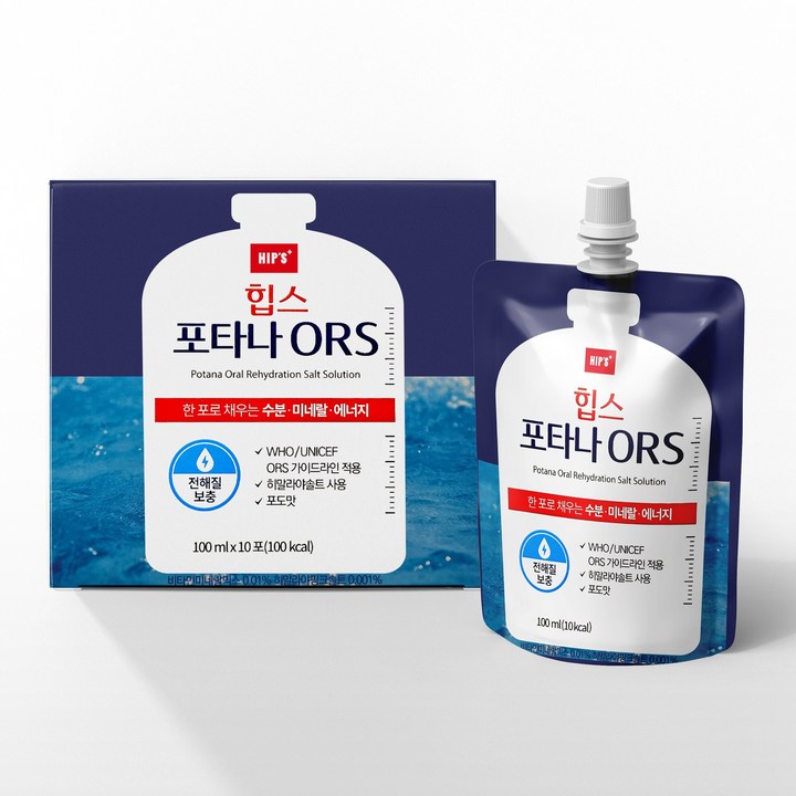 힙스 포타나ORS 마시는수액 먹는수액 전해질보충, 1박스, 1L