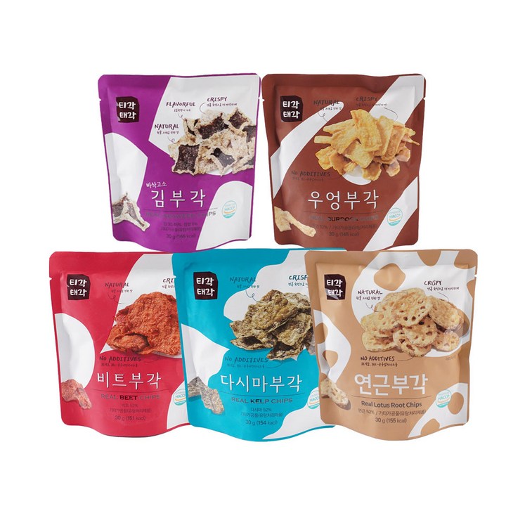 [티각태각] 김+다시마+연근+우엉+비트, 1세트, 30g