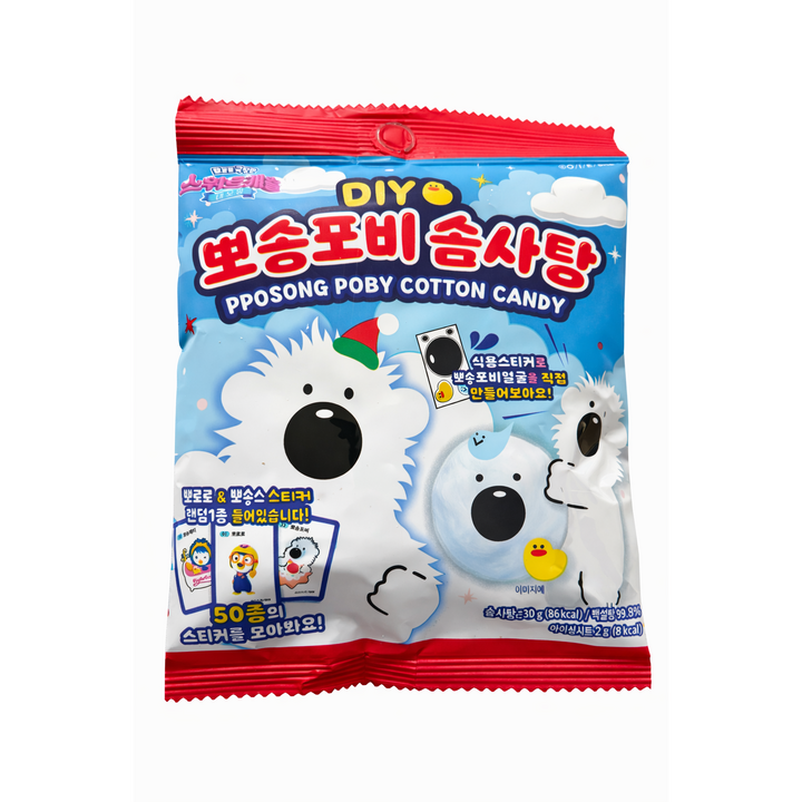 DIY 뽀송포비 소다향 솜사탕, 1개, 11g