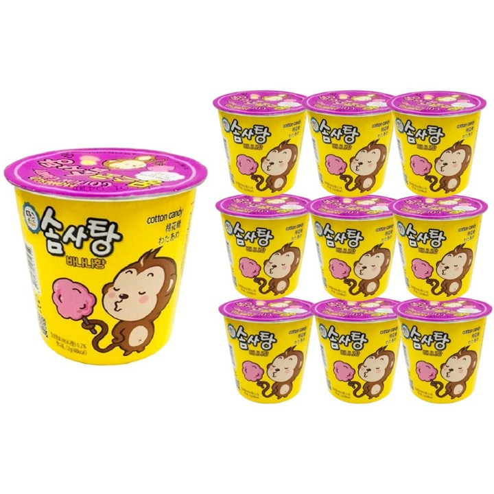 무색소 몽스코 바나나향 솜사탕 1박스 (12g X 10개), 12g, 10개