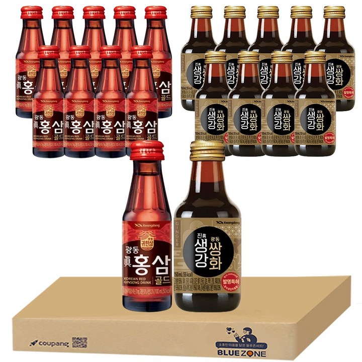 광동 생강쌍화 150ml x 10병 + 광동 진홍삼 100ml x 10병, 20병