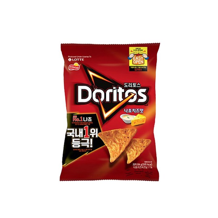 도리토스 나쵸치즈맛, 84g, 3개