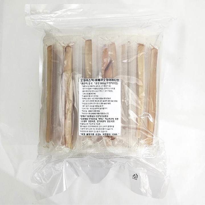 세진유통 오징어스틱 버터맛 바베큐오징어 개별포장, 1개, 900g
