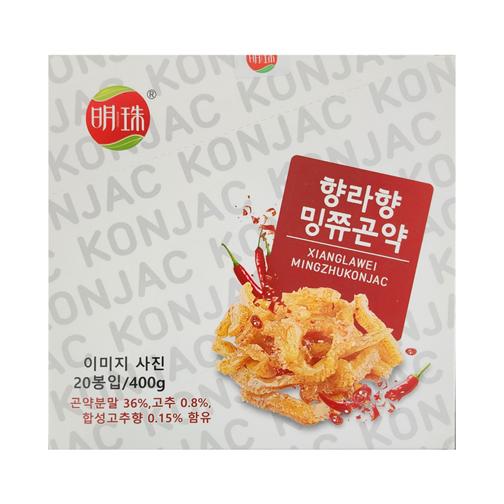 밍쮸 향라 곤약 간식 과자 마라쫀드기, 1박스, 400g