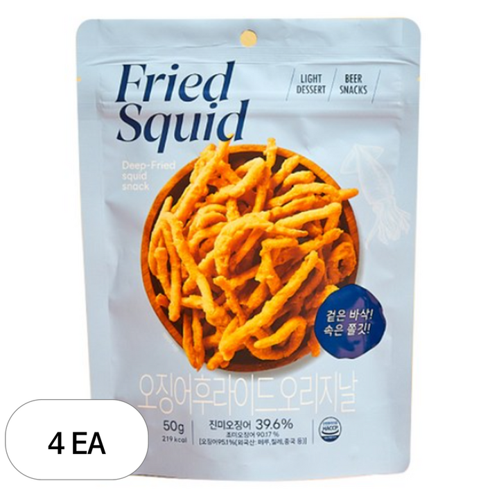 모던하우스 오징어 후라이드 오리지날맛, 50g, 4개