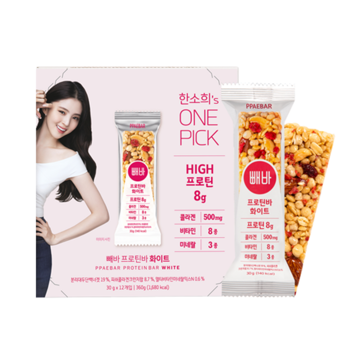빼바 프로틴바 화이트, 360g, 1개