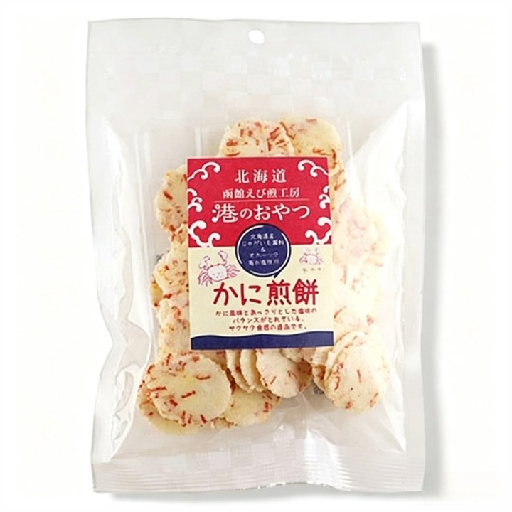 Hokkaido Seika 항구 간식 게 전병, 40g, 1개
