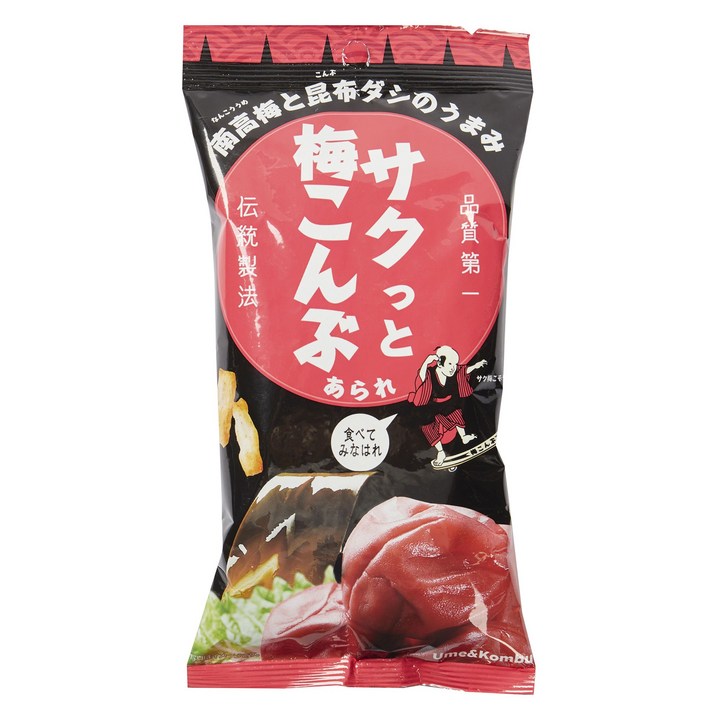 Toyo Confectionery 바삭 매실 다시마 아라레, 1개, 40g