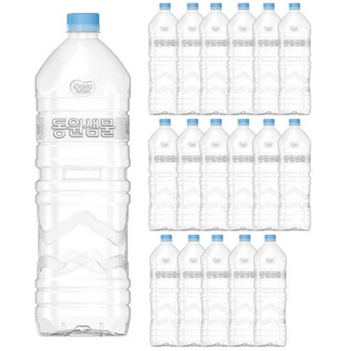 동원샘물 무라벨, 2L, 18개