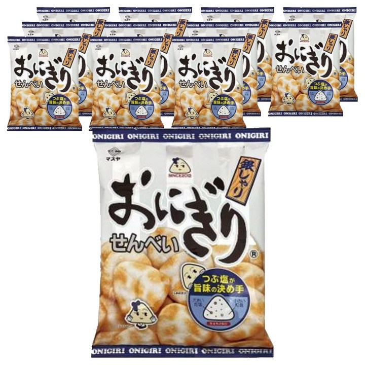 마스야 오니기리 센베이 흰쌀, 85g, 12개