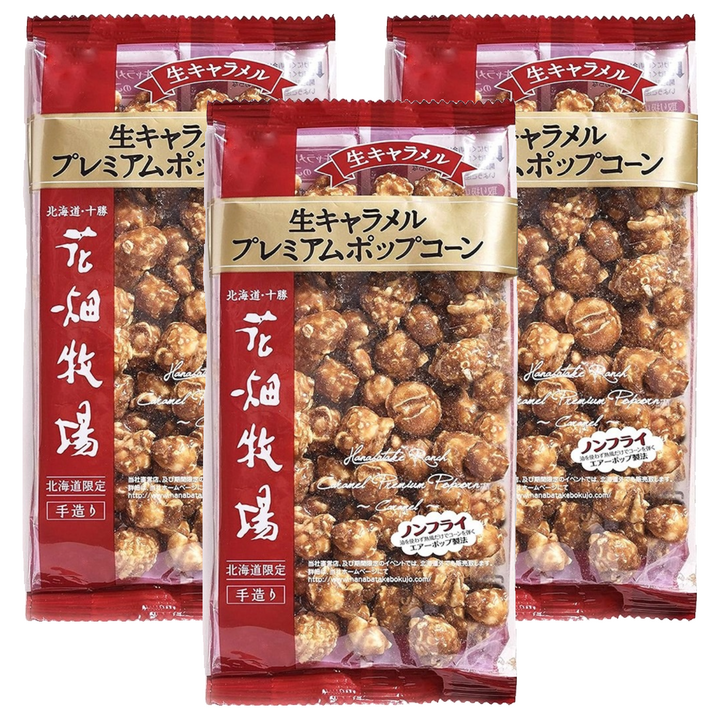 하나바타케 생 캐러멜 프리미엄 팝콘, 100g, 3개