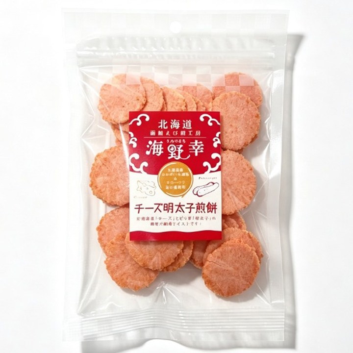 Hokkaido Seika 바다의 진미 치즈 명란 전병, 40g, 1개
