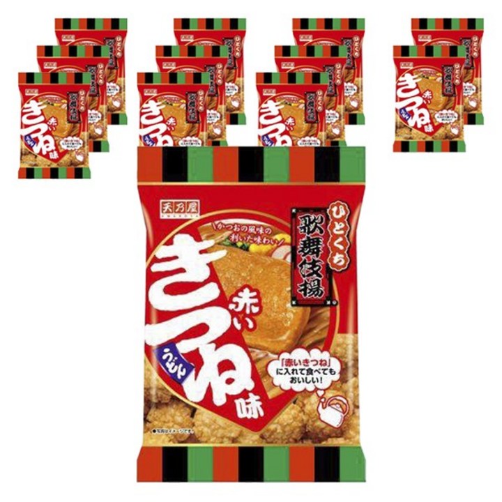 아마노야 한 입 가부키아게 빨간 키츠네 우동 맛, 12개, 90g
