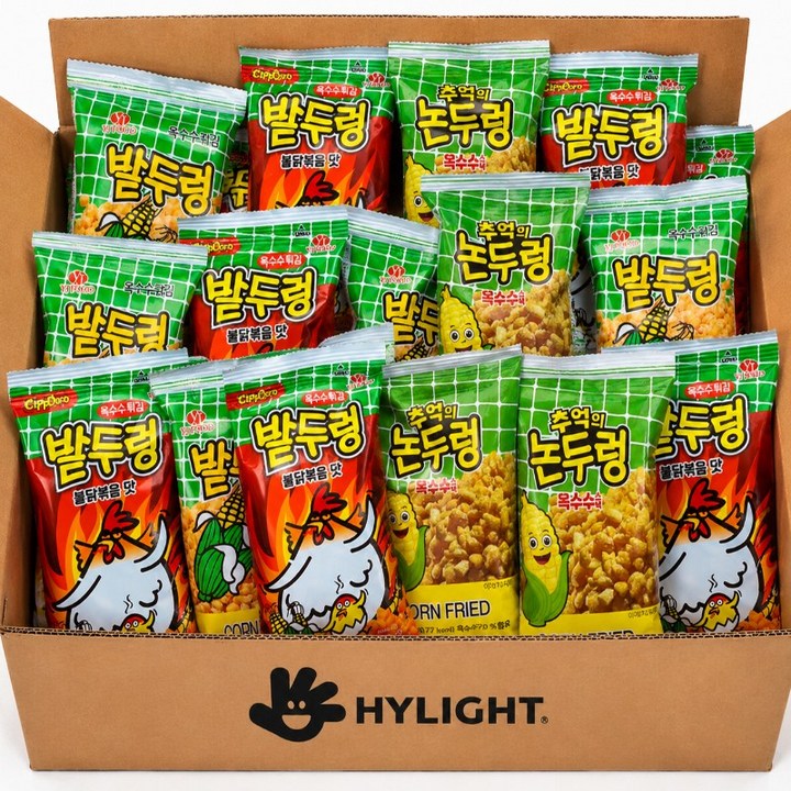 애니띵 콘스낵 3종믹스 45g 33봉 오리지널/불닭볶음맛 논두렁밭두렁 개별포장 간식, 33개