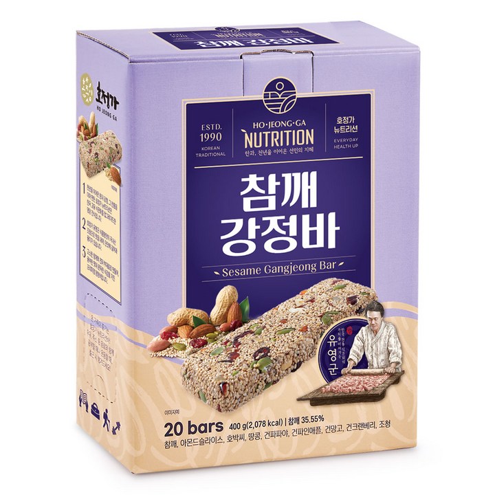 호정가 참깨강정바 (20개입), 1개, 400g