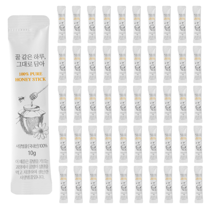 꿀같은하루 그대로담아 사양벌꿀 국내산 꿀스틱, 50개, 10g