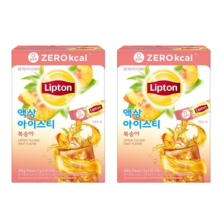 립톤 액상 아이스티 복숭아 제로 칼로리, 13g, 20개입, 3개