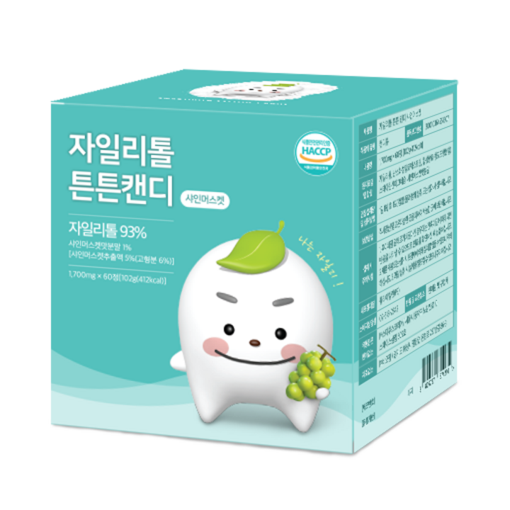 국내생산 자일리톨 튼튼캔디 샤인머스켓 개별포장, 1개, 102g