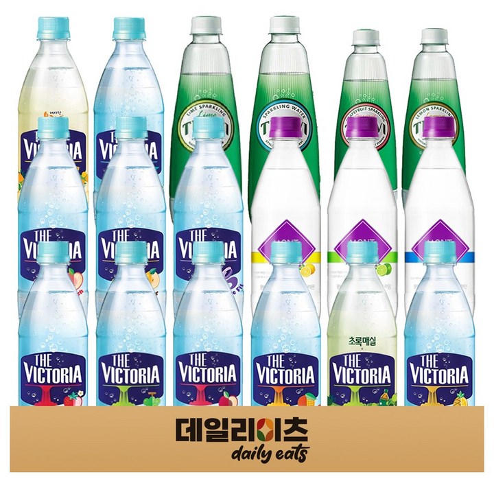 [데일리이츠] 탄산수 탄산음료 18개 기획세트 (빅토리아 몽베스트 트레비), 1세트, 500ml